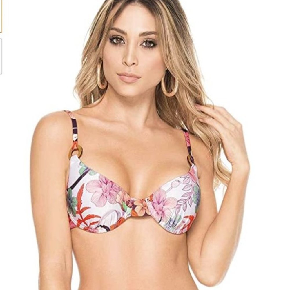 PHAX Coffee Bay Underwire Swim Bikini  Top ( L/36 )